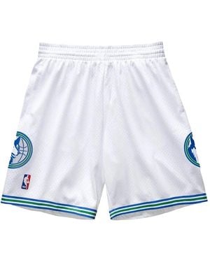Mitchell & Ness Nba Swingman Graphic Shorts - White