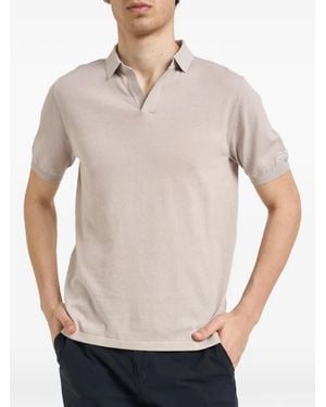 MC2 Saint Barth Sloan Short-Sleeve Polo Collar T-Shirt - Natural