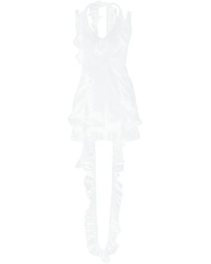 Contessa Mills Holland Ruffle-Trimmed Romper - White