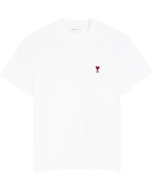 Ami Paris Monogram Organic Cotton T-Shirt - White