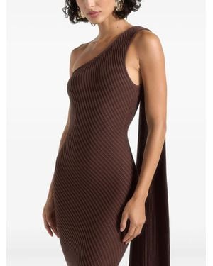 Manière De Voir Laya Scarf Knit Maxi Dress - Brown