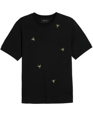 Simone Rocha Camiseta Boy Con Apliques - Negro