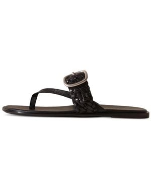 Hereu Sandalias Tanca Con Cinturón Tejido - Negro