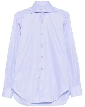 Kiton Vertical-Stripe Shirt - White