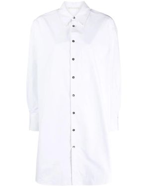 Palm Angels Button-up Shirtdress - White