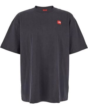 The North Face Crew-Neck Logo-Patch T-Shirt - Black