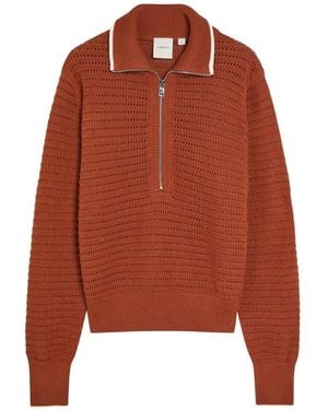 Varley Zip Collared Knitwear - Orange
