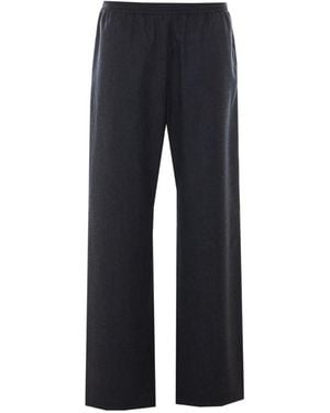 Lanvin Elasticated-Waist Wool Trousers - Blue