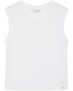 Anine Bing Moni Crop Tank - White