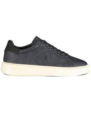 Blauer Logo-Patch Low-Top Sneakers - Blue