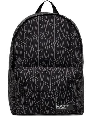 EA7 Sac À Dos À Imprimé Graphique - Black