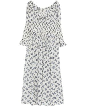Doen Vestido Midi Kaira Con Estampado Floral - Gris