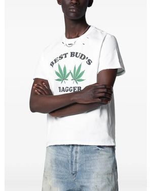 DAGGER Camiseta Best Buds Con Efecto Envejecido - Gris