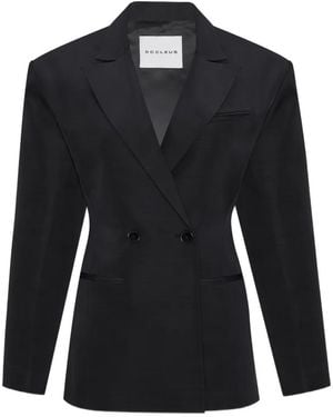 Occleus Sky Double-Breasted Blazer - Black