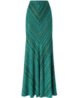 Missoni Zigzag Maxi Skirt - Green