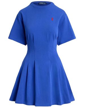 Polo Ralph Lauren Polo Pony-Embroidered T-Shirt Dress - Blue