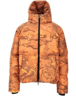 Cole Buxton Camouflage-Print Puffer Jacket - Orange