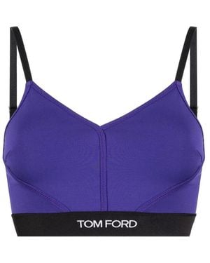 Tom Ford ロゴトリム ブラレット - パープル