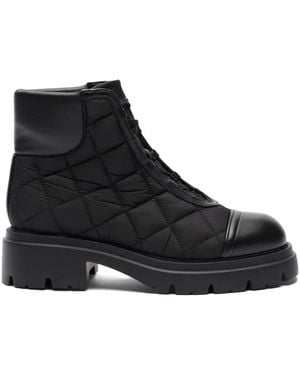 Stuart Weitzman Après-Ski Matelassées À Lacets - Black