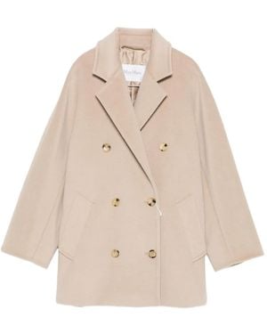 Max Mara Double-Breasted Coat - Natural