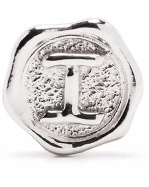 Maria Black Letter L Coin - White