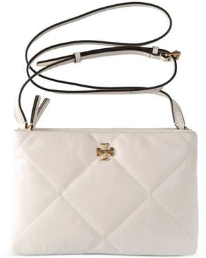 Tory Burch Kira Diamond-Quilted Cross Body Bag - White