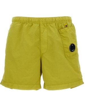 C.P. Company Logo-Detail Swim Shorts - Green