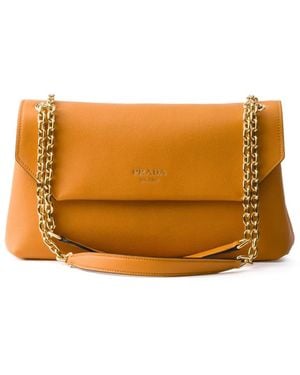 Prada Sac Porté Épaule Doux Médium - Orange