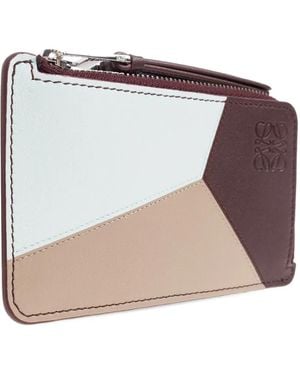Loewe レザーパネル 財布 - ブラウン
