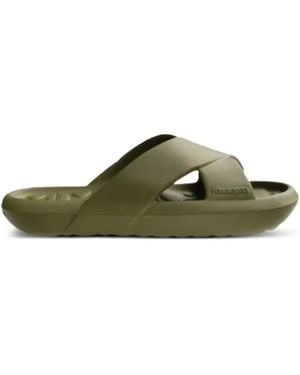 Havaianas Cross-Strap Slides - Green