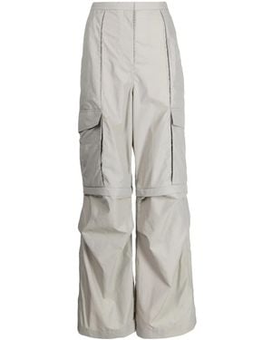 Goen.J Detachable-Panel Wide-Leg Cargo Pants - Gray