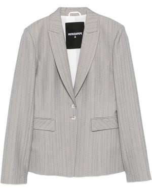 Patrizia Pepe Slim Pinstripe Blazer - Grey