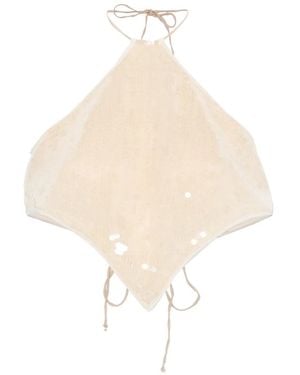 Oséree Sequin-Embellishment Top - White