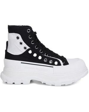 McQueen Tread Slick Ankle Boots - Black
