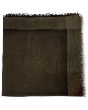 Faliero Sarti Sciarpa Con Design Color-Block E Frange - Nero