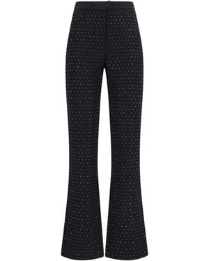 ANDAMANE Crystal-Embellished Straight Trousers - Blue