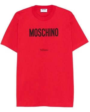 Moschino Logo-Print T-Shirt - Red