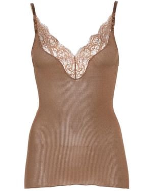 Saint Laurent Sleeveless Tops - Brown