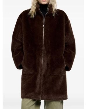 Bimba Y Lola Reversible Zip Coat - Brown