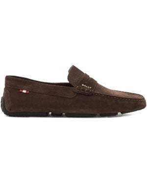 Bally Pilot Driver Suede Loafers - Brown