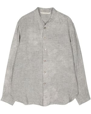 Forme D'expression Pinstripe Linen Shirt - Grey