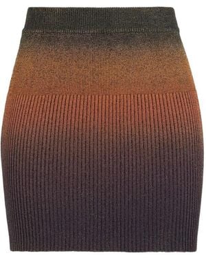 Roberto Cavalli Knitted Mini Skirt - Brown
