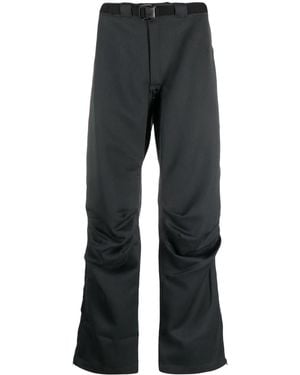 GR10K Titanus Arc Wool Straight-Leg Trousers - Blue