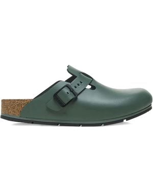 Birkenstock Boston Pro "leather-thyme" Mules - グリーン