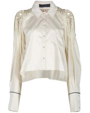 SADH Fringed Shirt - White