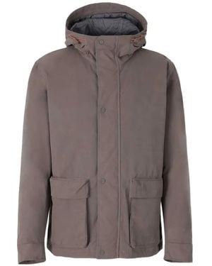 Herno Hooded Flap-Pocket Jacket - Brown