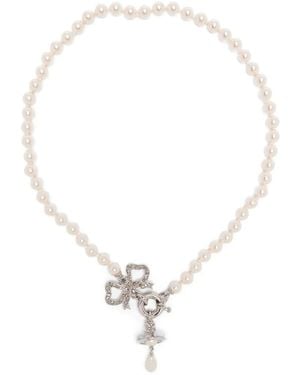 Vivienne Westwood Rigoberta Halskette mit Schleifendetail - Weiß