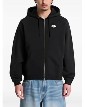Dime Marathon Logo-Patch Hoodie - Black
