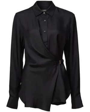 Viktoria & Woods Hercules Draped Buckle-Detail Shirt - Black