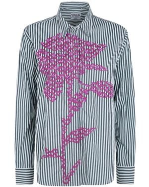 Essentiel Antwerp Kdot Sequin-Embellished Striped Shirt - Blue